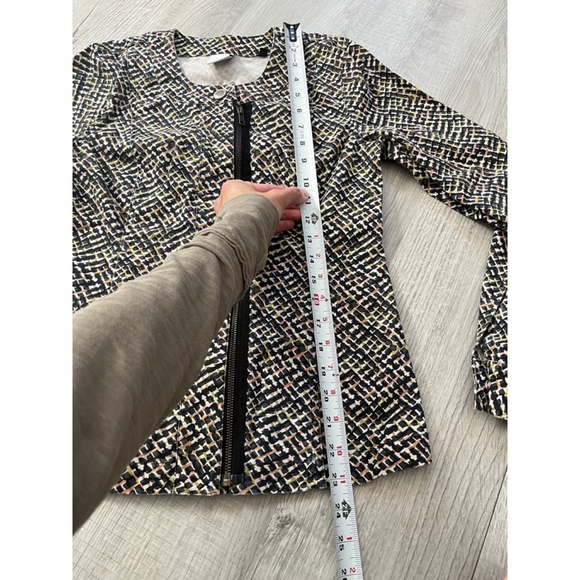 CAbi cliffside geometric moto zip jacket style 5099 XS - Picture 6 of 12